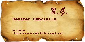 Meszner Gabriella névjegykártya